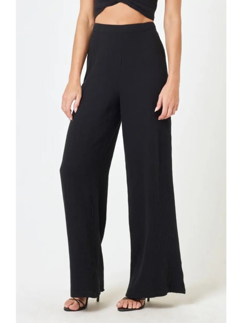 LSPACE Santos Pant in Black Large New Womens Wide leg relaxed fit - Picture 14 of 14